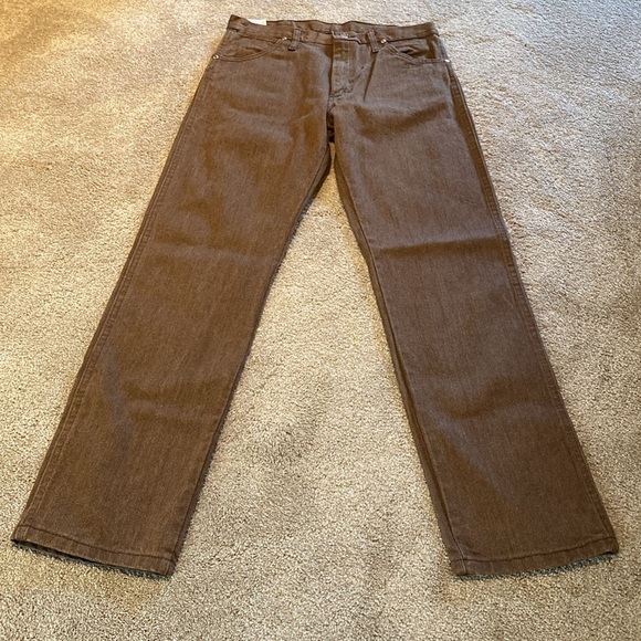Vtg Wrangler Shadow Canyon Jeans Mens W31 x L31.5 Brown Cowboy Cut Pro Rodeo USA - Picture 1 of 12